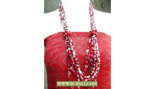 Squins mix Shells and Pearls Necklaces Fashion
